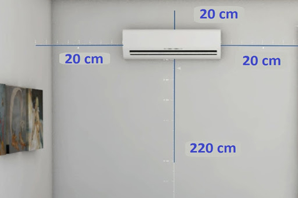 ارتفاع و فاصله استاندارد نصب کولر گازی از سقف و زمین